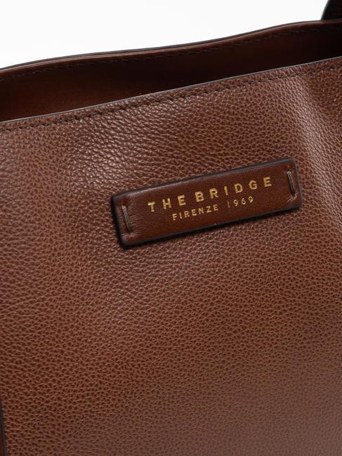 CARLOTTA Bolso shopping de piel al hombro BROWN - Bolsos Mujer