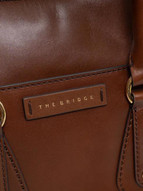 CECILIA Bolso baúl de piel con bandolera BROWN - Bolsos Mujer