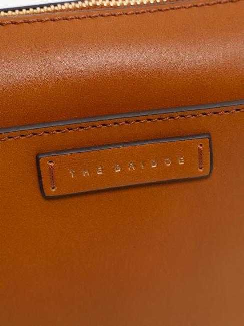 CECILIA Bolso bandolera en piel Cognac / Oro - Bolsos Mujer