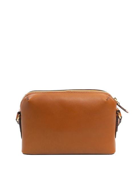 CECILIA Bolso bandolera en piel Cognac / Oro - Bolsos Mujer