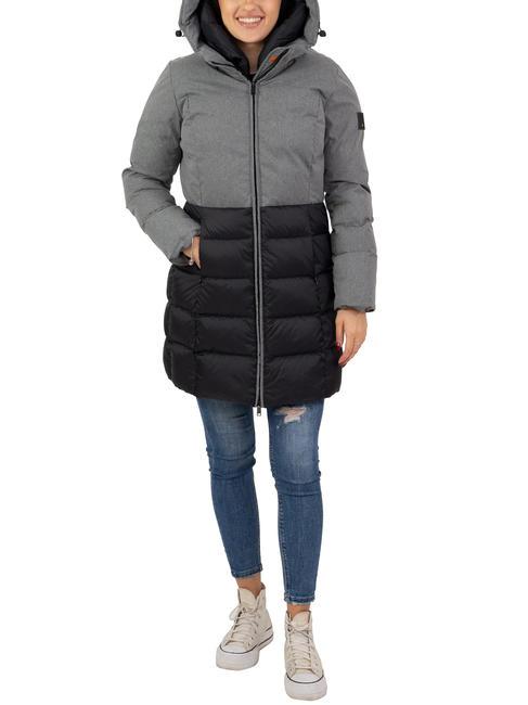 CIRRUS LT Chaqueta de plumas con capucha gris melange - negro - Chaquetas de plumas de mujer