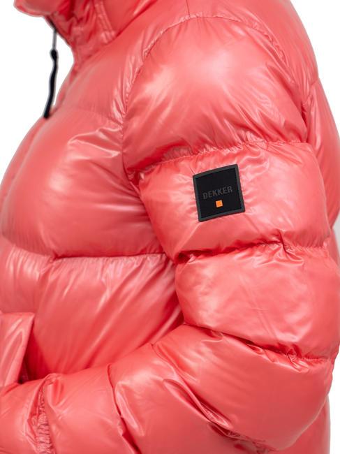 MARTFLY NIK Plumífero corto acolchado rosa de te/cuero cordobés - Chaquetas de plumas de mujer