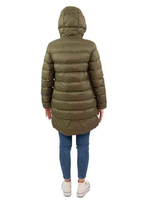 CHALA NY edredón largo oliva oscuro - Chaquetas de plumas de mujer
