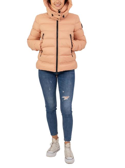 NISTON NY Plum&iacute;fero corto con capucha marr&oacute;n bombay - Chaquetas de plumas de mujer