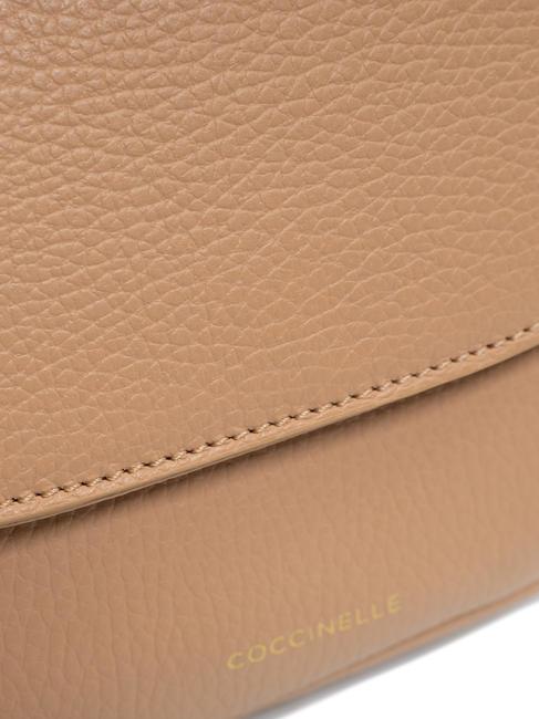 CHERRY Bolso bandolera mini de piel tostado - Bolsos Mujer