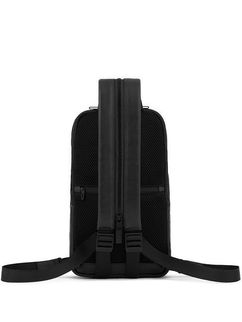 FINN  Mochila / Bolso bandolera en piel negro - Mochilas para port&aacute;til
