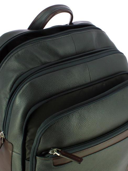 X1 Mochila de cuero para portátil de 15,6" azul / marrón - Mochilas para portátil