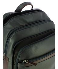 PIQUADRO X1 Mochila de cuero para portátil de 15,6" azul / marrón - Mochilas para portátil - 4