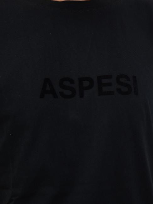 BASIC FLOCK Camiseta de algodón con logo negro - camiseta