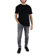 ASPESI BASIC FLOCK Camiseta de algodón con logo negro - camiseta - 5