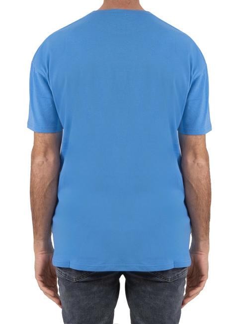 BASIC Camiseta de algodón con logo azul claro - camiseta