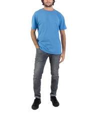 ASPESI BASIC Camiseta de algodón con logo azul claro - camiseta - 5