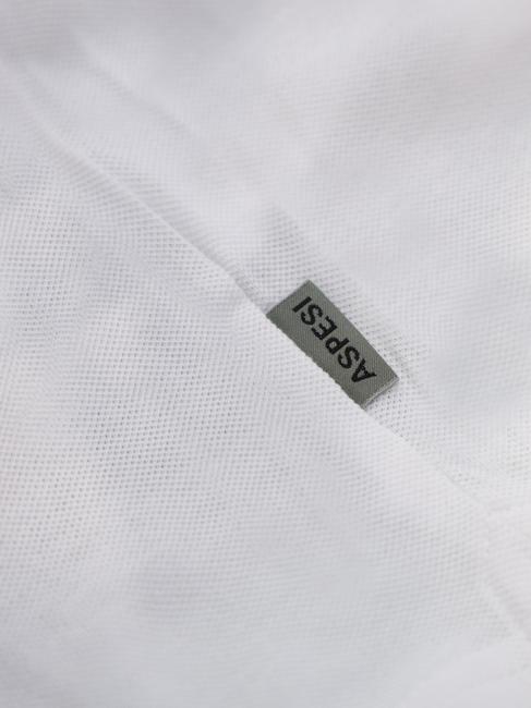 BASIC Polo elástico de manga corta blanco - camisa polo