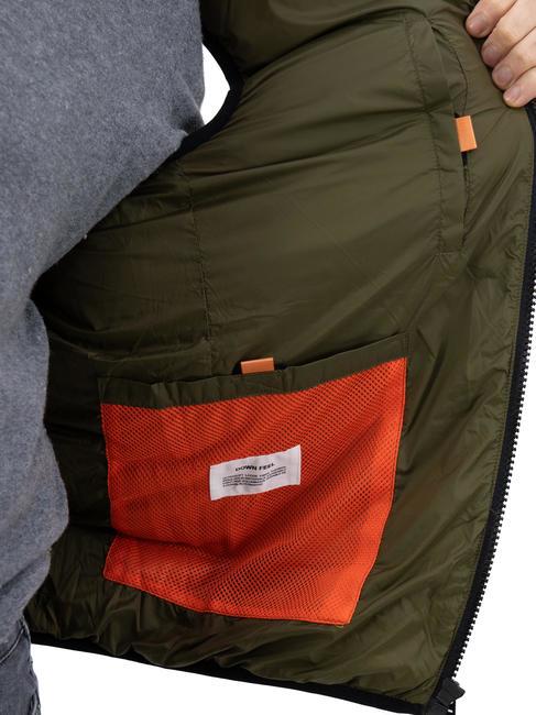 PORPOISE NY Chaleco acolchado oliva oscuro - Chaquetas sin mangas para hombre.