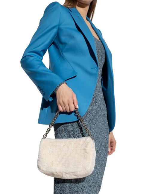 MOON Bolso bandolera con bandolera algodón blanco - Bolsos Mujer
