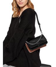 FURLA SPLENDIDA Bolso MINI de piel con bandolera negro + coñac h - Bolsos Mujer - 7