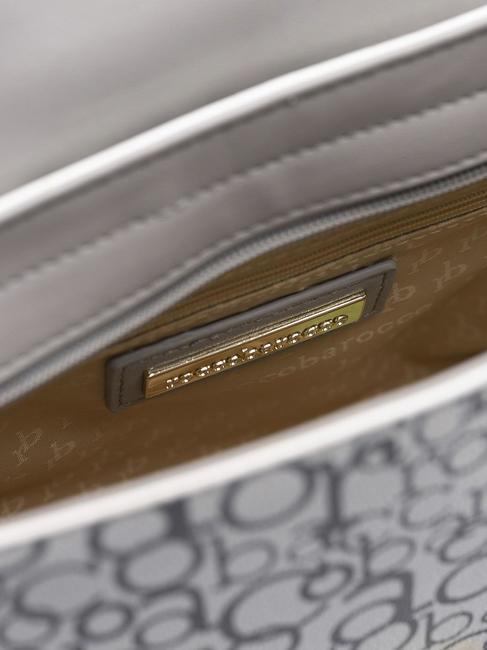 GIADA bolsa de hombro gris blanco - Bolsos Mujer