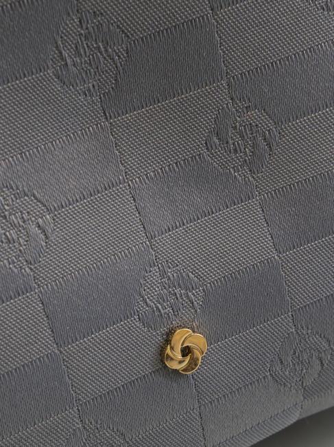 EVERY-TIME Bolso bandolera pequeño con 2 compartimentos jacquard gris plata - Bolsos Mujer