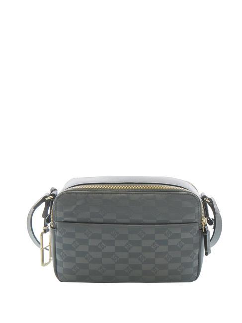 EVERY-TIME Bolso bandolera pequeño con 2 compartimentos jacquard gris plata - Bolsos Mujer