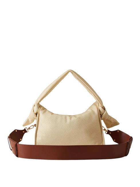 LOVER NYLON Bolso hobo peque&ntilde;o con bandolera manzanilla/cuero - Bolsos Mujer