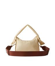 BORBONESE LOVER NYLON Bolso hobo peque&ntilde;o con bandolera manzanilla/cuero - Bolsos Mujer - 4