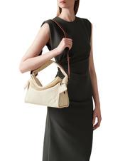 BORBONESE LOVER NYLON Bolso hobo peque&ntilde;o con bandolera manzanilla/cuero - Bolsos Mujer - 5