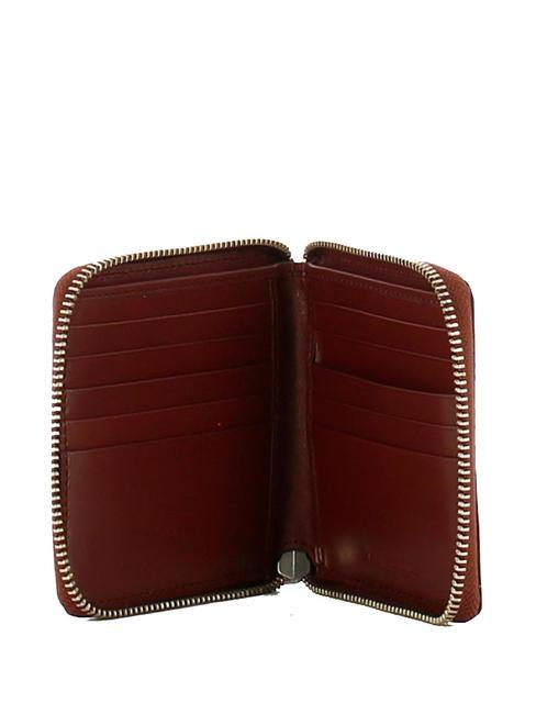 PITIGLIANO Billetera de cuero Marrón / Paladio - Carteras Hombre