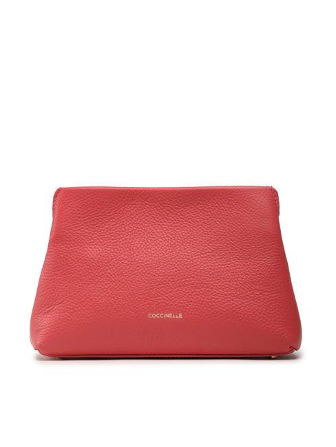 BEAT CLUTCH Bolso de mano de piel martillada arándanos - Bolsos Mujer