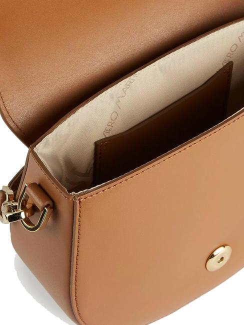 GEO SUMMER BREEZE Bolso bandolera redondo de piel TABACO - Bolsos Mujer