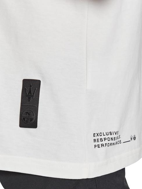 MASERATI Camiseta de algodón con estampado maxi blanco - camiseta