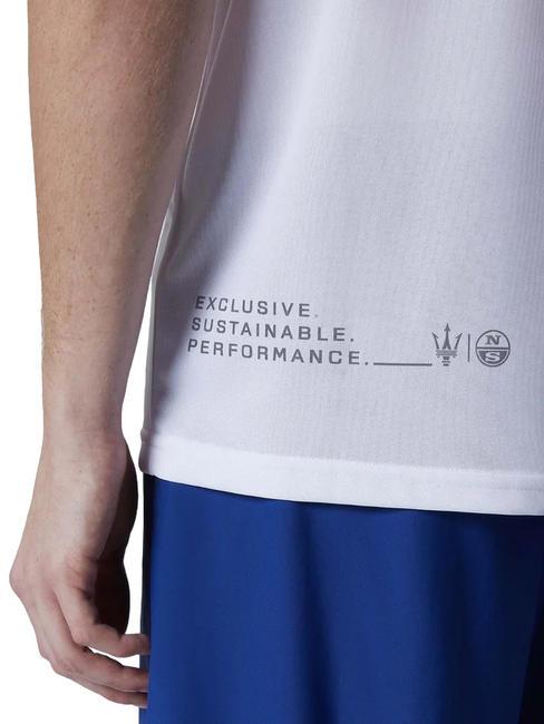 MASERATI Camiseta con estampado gráfico blanco - camiseta