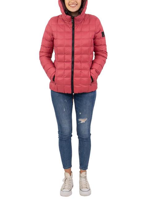 SCIRE NY DOUBLE Plumífero de doble cara con capucha. Cuero cordobés - Tabasco - Chaquetas de plumas de mujer