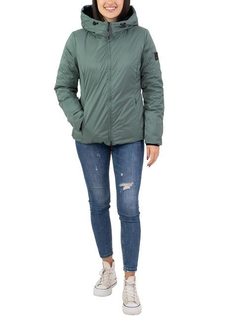 SCIRE NY DOUBLE Plum&iacute;fero de doble cara con capucha. bosque oscuro - azul grafito - Chaquetas de plumas de mujer