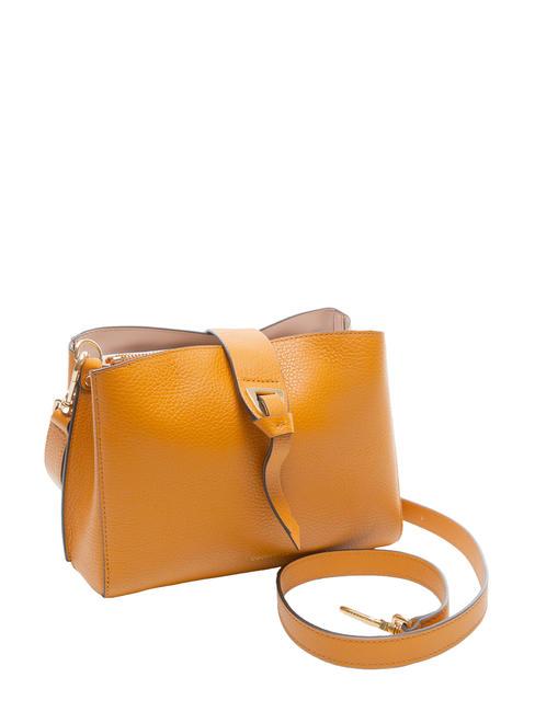 ALBA Bolso bandolera de piel martillada pimenton - Bolsos Mujer