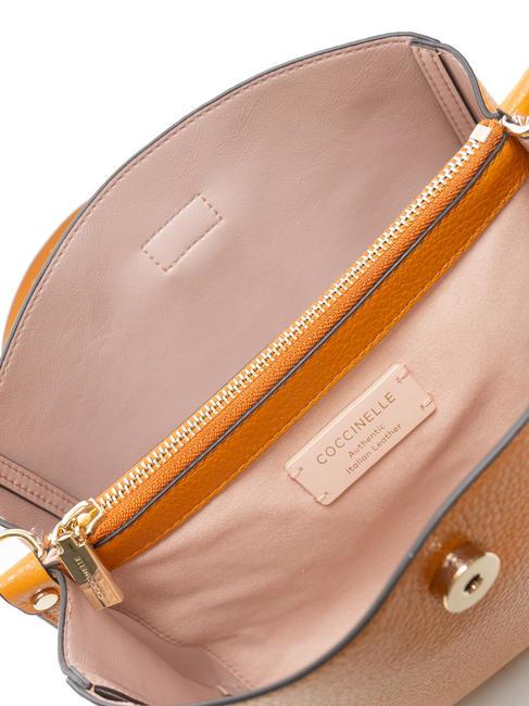 ALBA Bolso bandolera de piel martillada pimenton - Bolsos Mujer