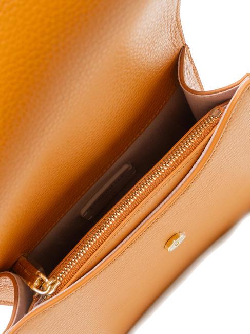 ANNE Mini bolso con solapa de piel martillada pimenton - Bolsos Mujer