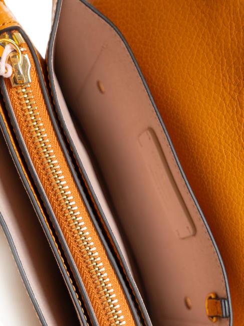 COSIMA Bolso bandolera de piel martillada pimenton - Bolsos Mujer