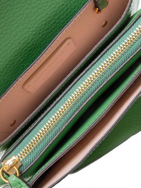 COSIMA Bolso bandolera de piel martillada menta - Bolsos Mujer