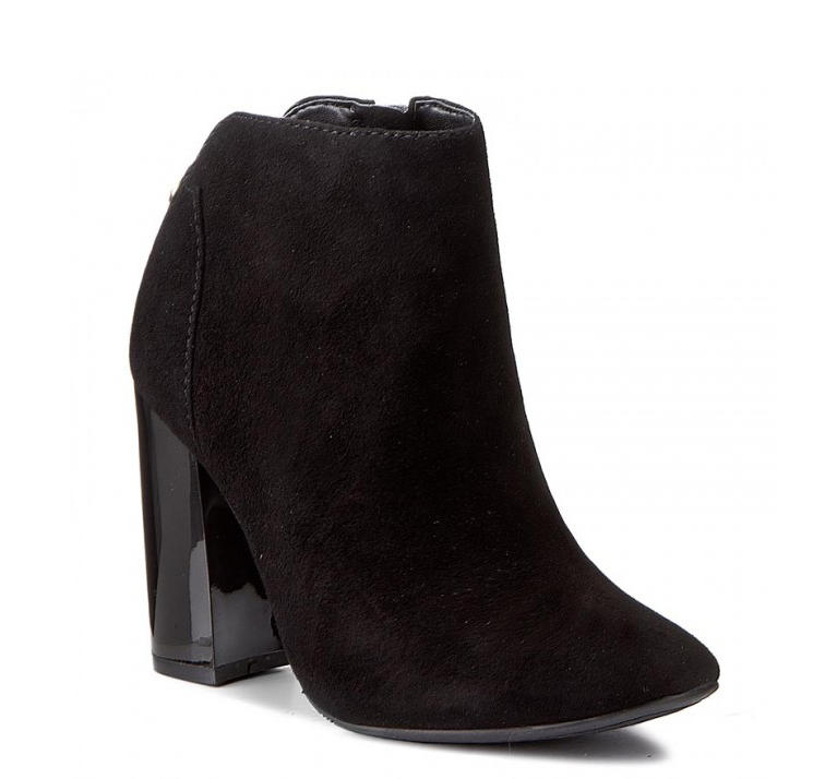 Guess Botines Luana, En Gamuza Negro - ¡Compra A Precios De Outlet!