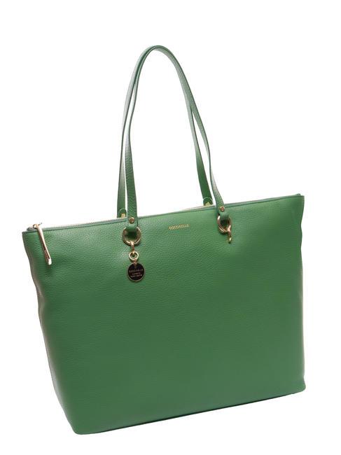 ALPHA  Bolso shopping de piel menta - Bolsos Mujer