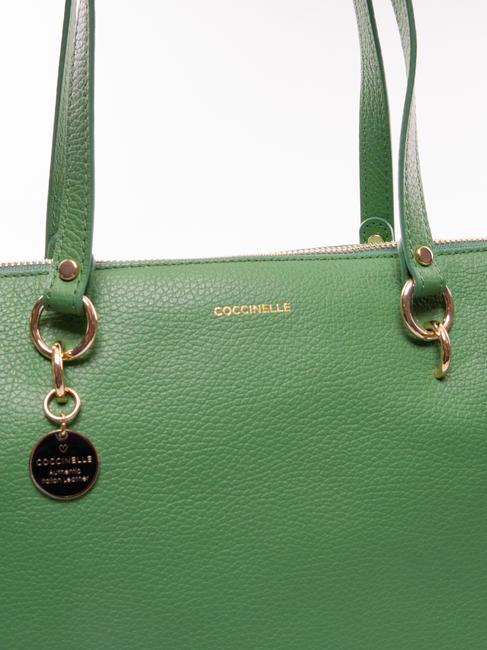 ALPHA  Bolso shopping de piel menta - Bolsos Mujer