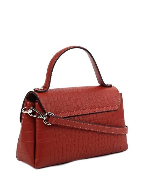 BIGNE Bolso pequeño de piel de coco ladrillo - Bolsos Mujer