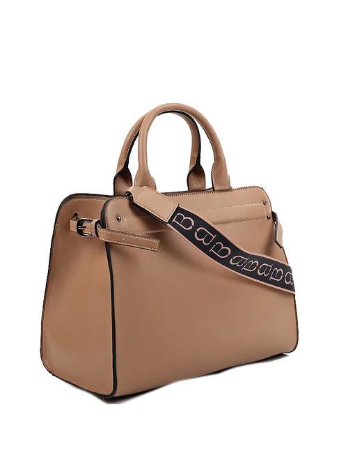 TB LOGO Bolso maletín con bandolera BEIGE - Bolsos Mujer