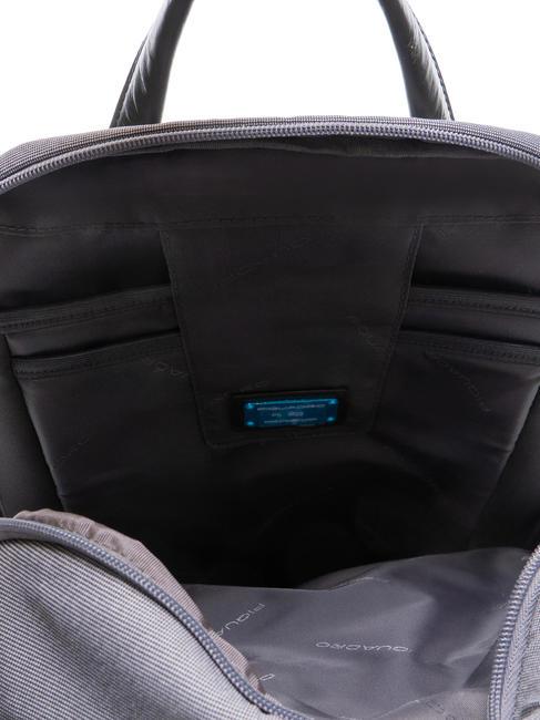 KLOUT Mochila en piel y tela, soporte para pc de 15,6" grigio2 - Mochilas para portátil