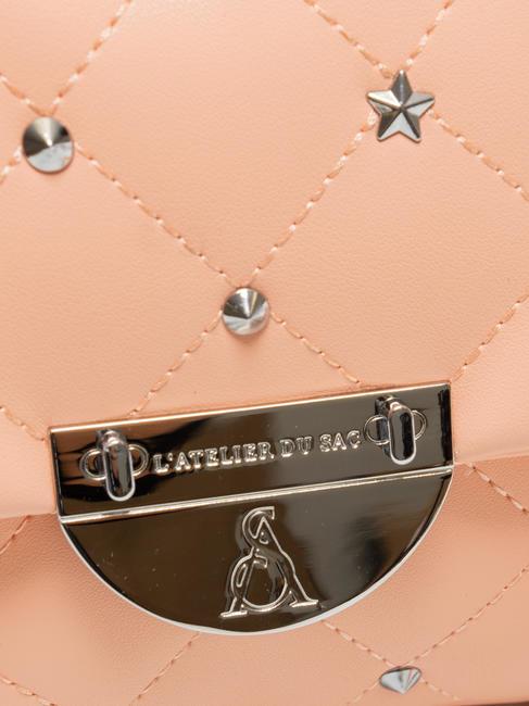 REBECCA Bolso acolchado con solapa durazno - Bolsos Mujer