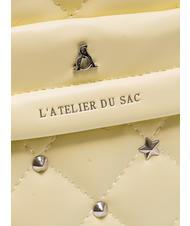 L'ATELIER DU SAC REBECCA Mochila acolchada lima pálida - Bolsos Mujer - 3