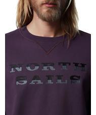 NORTH SAILS LETTERING LOGO Sudadera de algodón con cuello redondo ciruela oscura - Sudaderas - 3