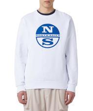 NORTH SAILS N|S LOGO Sudadera de algodón con cuello redondo blanco - Sudaderas - 2
