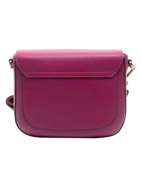 ALLY  Mini bolso bandolera, en piel. Rosa caliente - Bolsos Mujer