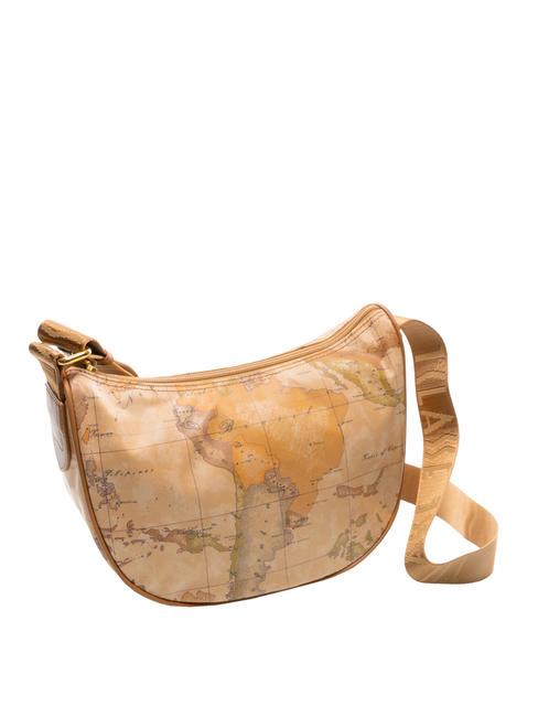 GEO CLASSIC Bolso bandolera pequeño en forma de media luna NATURAL - Bolsos Mujer